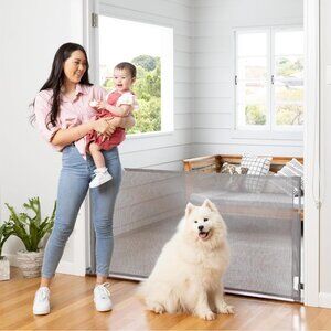 Perma Child Safety Indoor/Outdoor Retractable Baby Gate - 33"x 71" extra wide